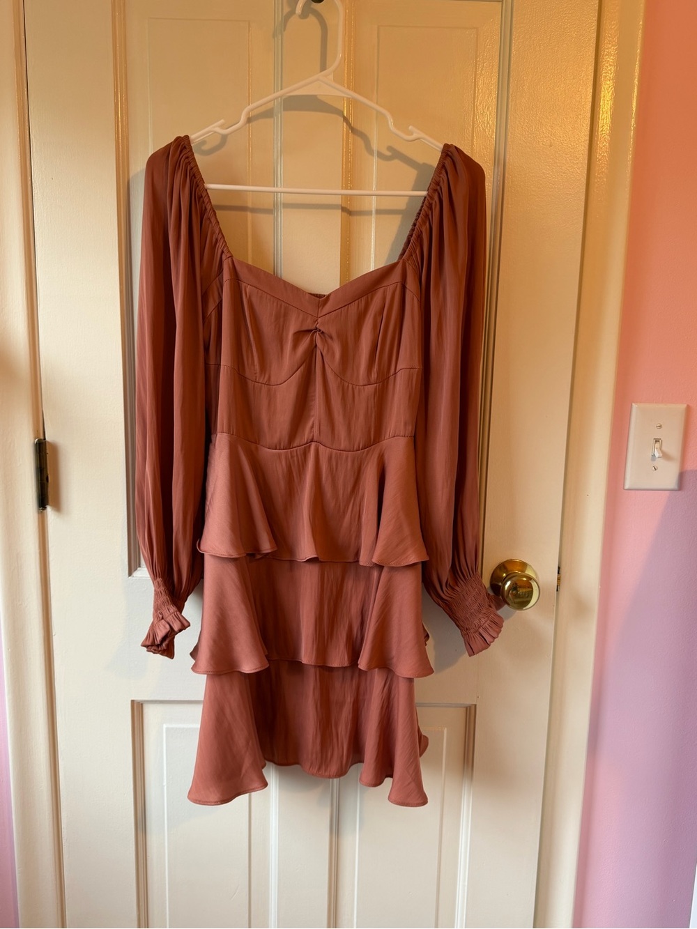 Altar'd State  Tiered Ruffle Long Sleeve Dress
